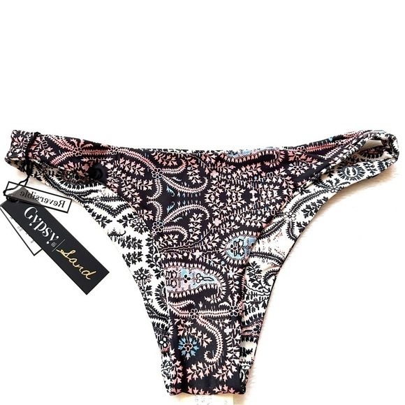 NWT Gypsy 05 Sand Reversible Boho Cheeky Swim Bikini Bottom - Picture 4 of 9